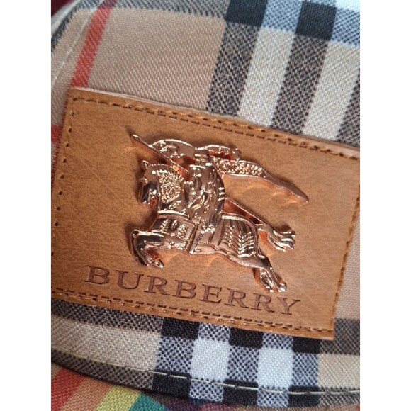 Burberry Beige Nova Check Rainbow Stripe Baseball Cap main image 5